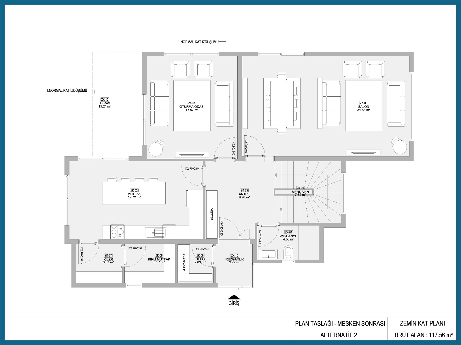 Lotus Villaları Kat Planı 2