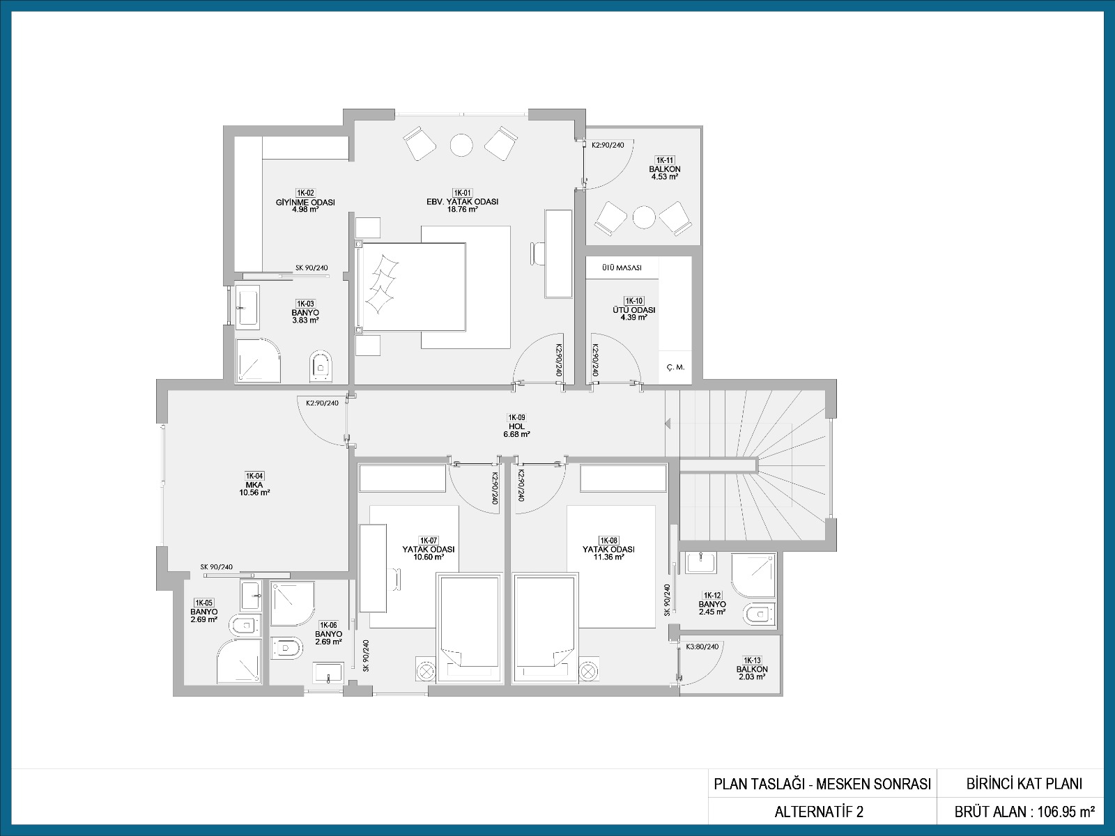 Lotus Villaları Kat Planı 3
